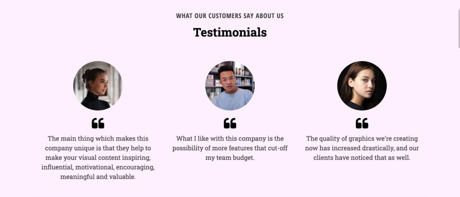 Example of included Social Proof